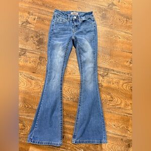Medium dye Blue Flare Jeans